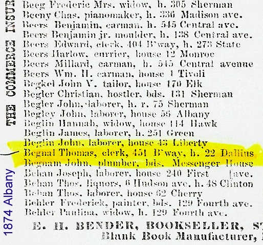 1874 Albany City Directory