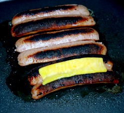 Grilled Hot Dogs w/Cheese